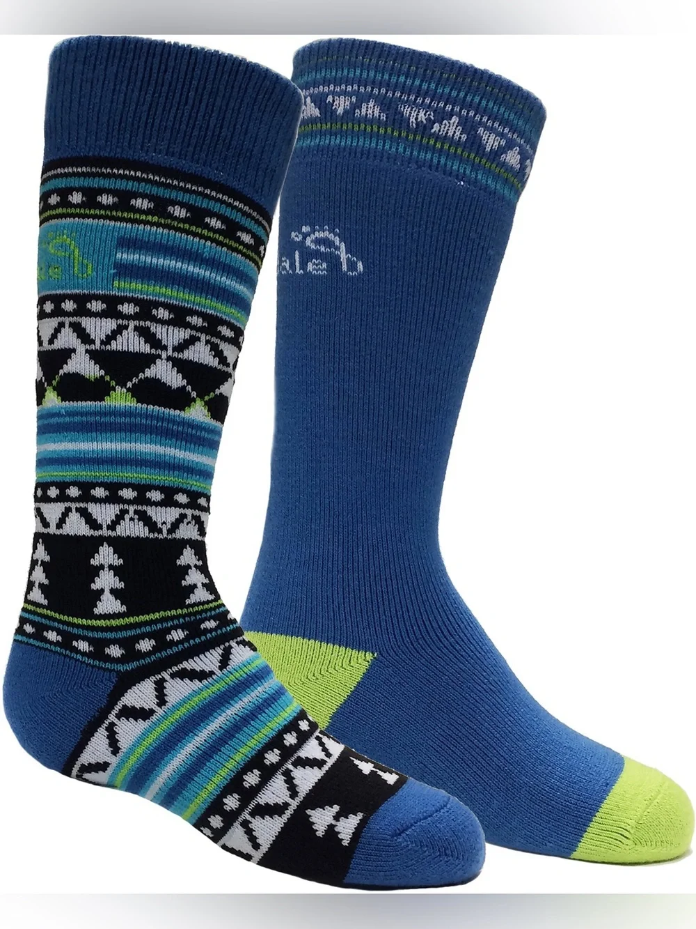 Bridgedale Ski Knee High Junior Kids Socks 2 Pairs size Medium